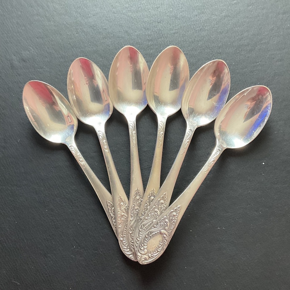 Vintage Set of 6 Melchior Table Spoons from USSR Soviet Union